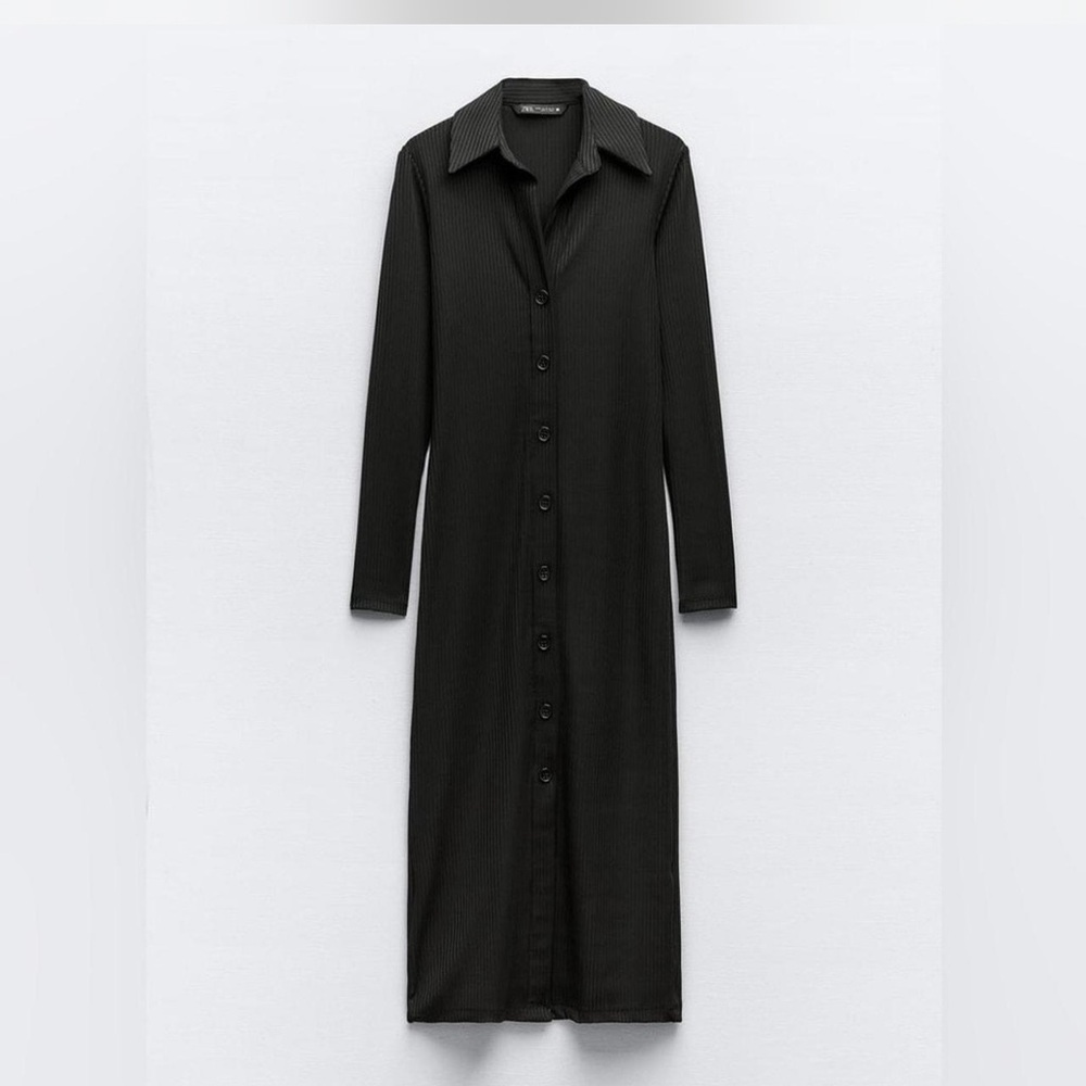 Zara block draped dress, NWOT - Picture 2 of 5